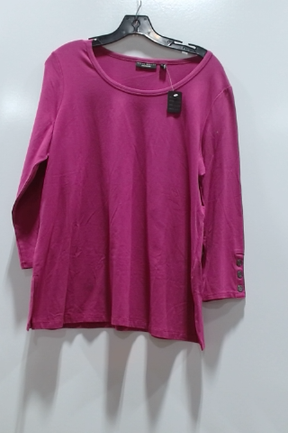 Alfred Dunner Women's Pink Long Sleeve Shirt