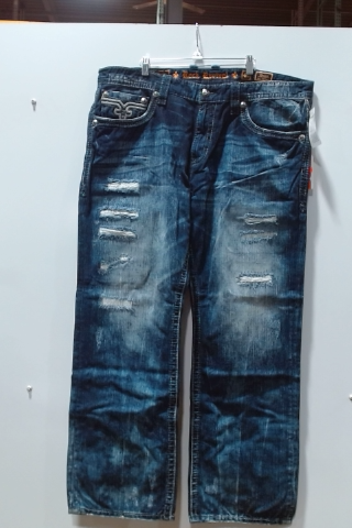 Rock Revival Men's Distressed Straight Leg Jeans