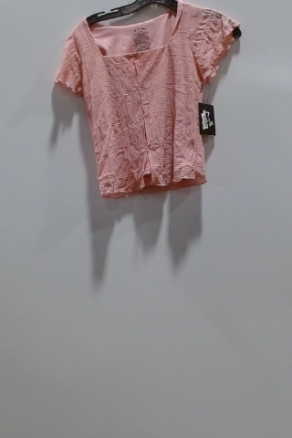 White House Black Market Pink Short Sleeve Blouse