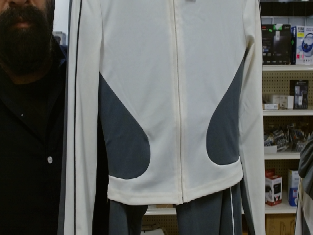 Gray and White Activewear Set