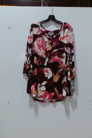 JM Collection Abstract Print Blouse