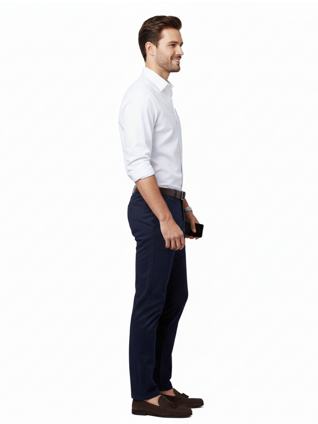 Men's White Cotton Dress Shirt