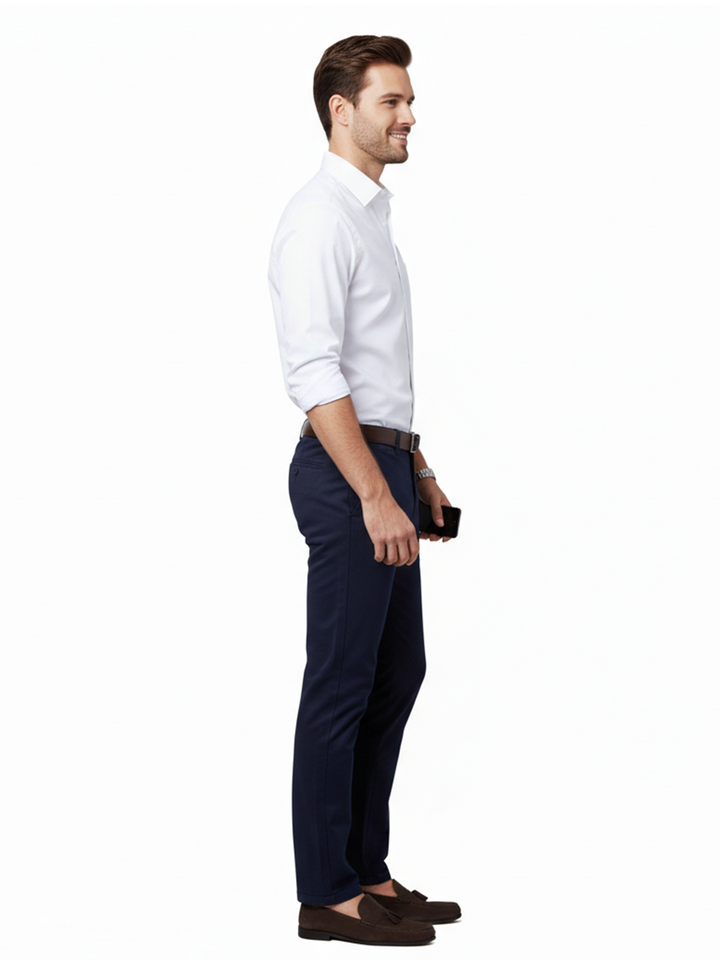 Men's White Cotton Dress Shirt