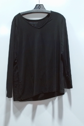 Sonoma Goods For Life Women's Black Long Sleeve V-Neck T-Shirt