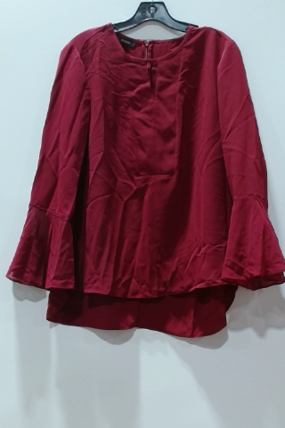 maurices Women's Red Long Sleeve Blouse