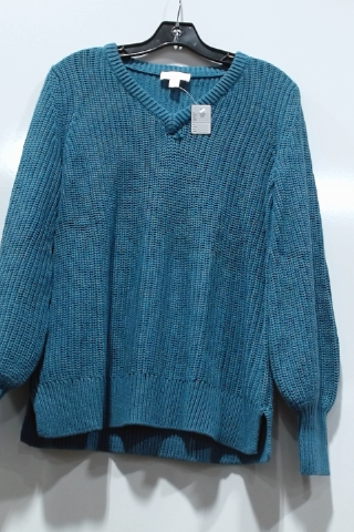 Universal Thread Teal V-Neck Pullover Sweater