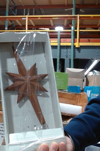 Wooden Christmas Tree Star Topper