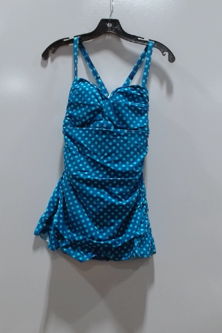 Blue Polka Dot One Piece Swimsuit