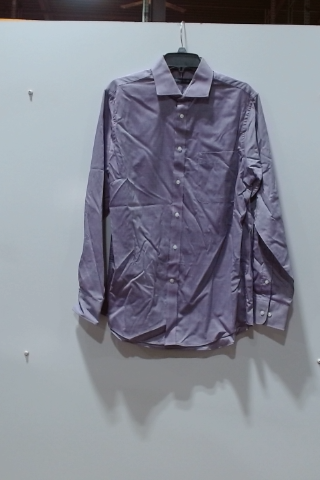 Purple Cotton Long Sleeve Dress Shirt