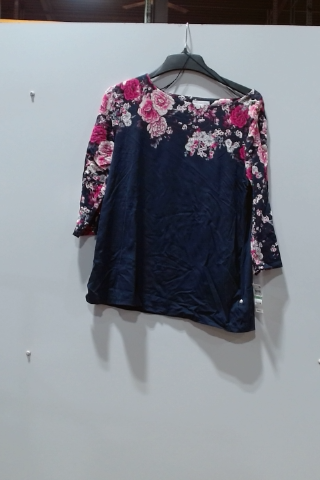 Joules Harbour Luxe Boat Neck Floral Print Blouse