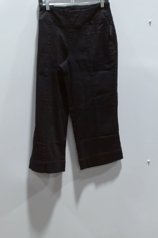 NYDJ Women's Black Cropped Wide Leg Pants