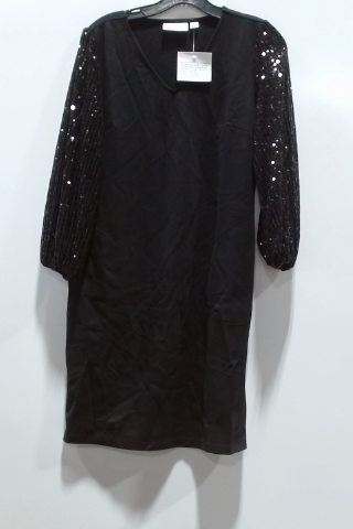 DressBarn Women's Sequin Sleeve Dress