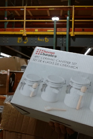 Home Basics 4PC Ceramic Canister Set