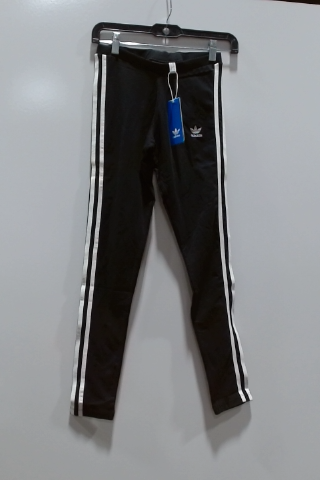 Adidas Women's Track Pants Black with White Stripes
