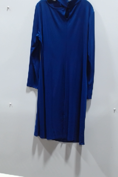 Elegant Blue Long Sleeve Dress