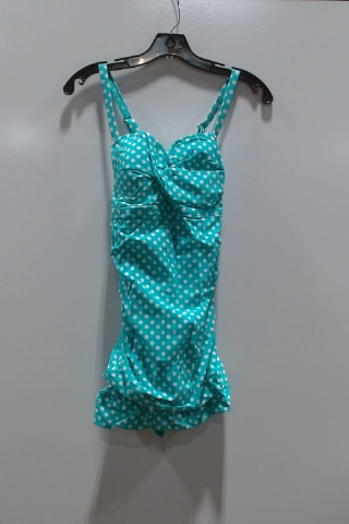 Teal Polka Dot Swimsuit