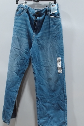 Cat & Jack Girls' High Rise Wide Leg Jeans - Size 12 - Blue Denim