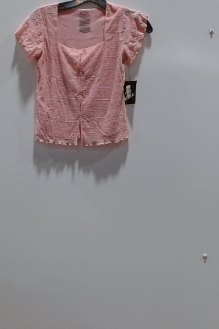 No Boundaries Square Neck Smocked Top - Pink