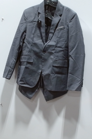 Mens Slim Fit Dress Suit Blazer One Button Smart Casual Jacket