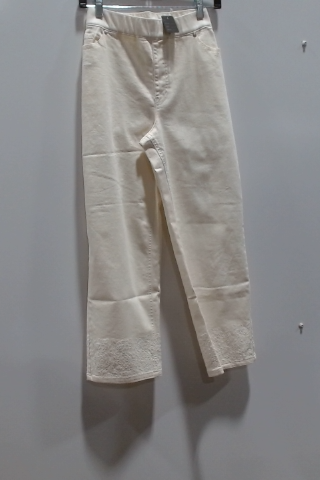 Habitat White Cotton Blend Pull-On Pants