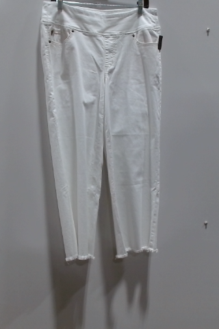 NYDJ Women's White Cotton Blend Ankle Pants