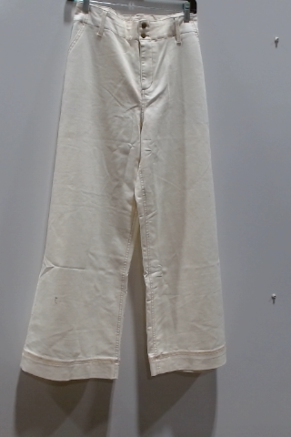Free People Cream Wide Leg Pants