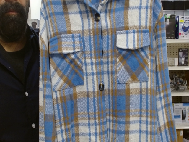 Blue Plaid Long Sleeve Shirt