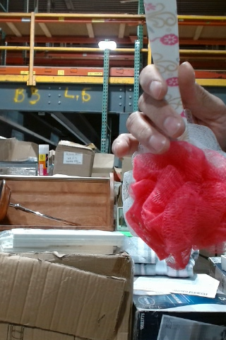 Pink Plastic Loofah
