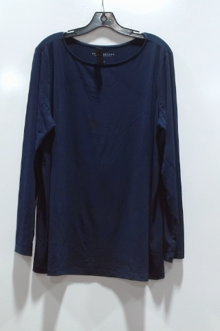 NY Collection Long Sleeve Boatneck Top