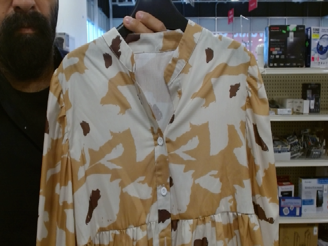 Beige Patterned Blouse