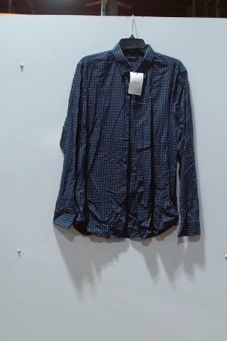 Theory Mens Long Sleeve Button Up Shirt