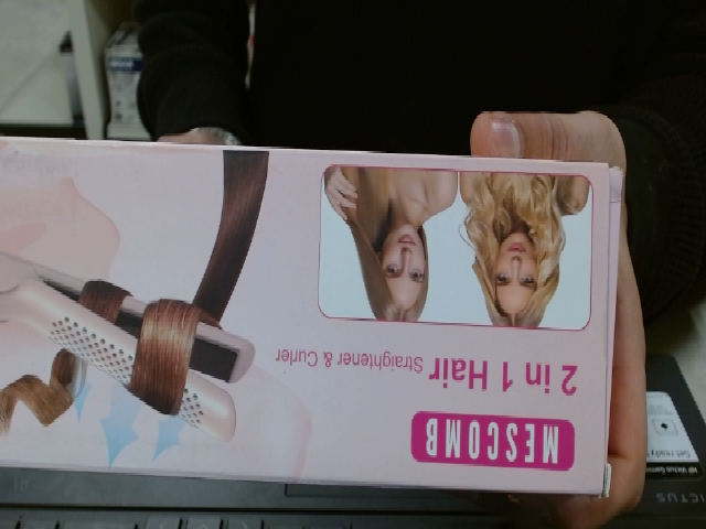 MESCOMB 2 in 1 Hair Straightener & Curler