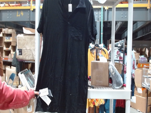 Caslon Women's Black Rayon Short Sleeve Dress Size M