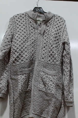 Christopher & Banks Women's Gray Knit Zip Up Sweater