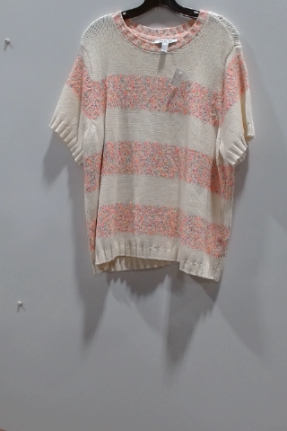 Christopher & Banks Striped Short Sleeve Sweater
