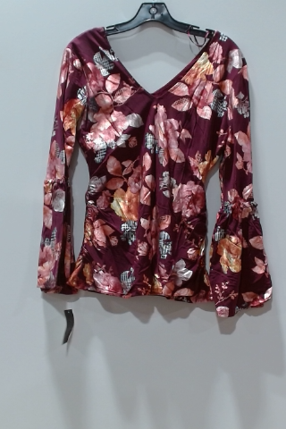 INC International Concepts Floral V-Neck Blouse