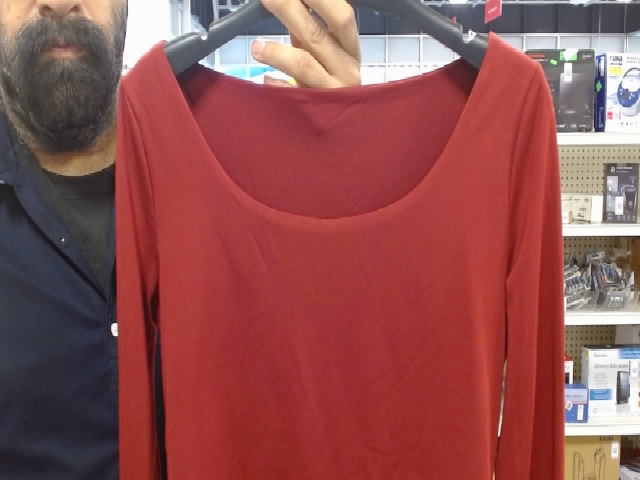 Red Long Sleeve Blouse