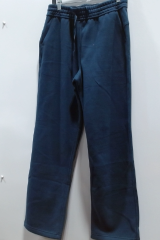 Blue Cotton Blend Activewear Joggers