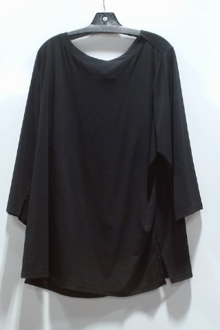 Women's Black Long Sleeve Tunic Top