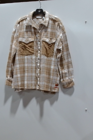 Love Tree Women's Brown Plaid Flannel Shirt