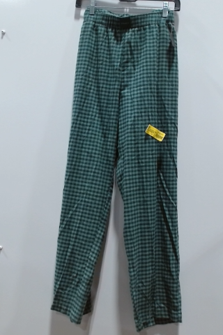 Women's Green Gingham High-Waisted Pants