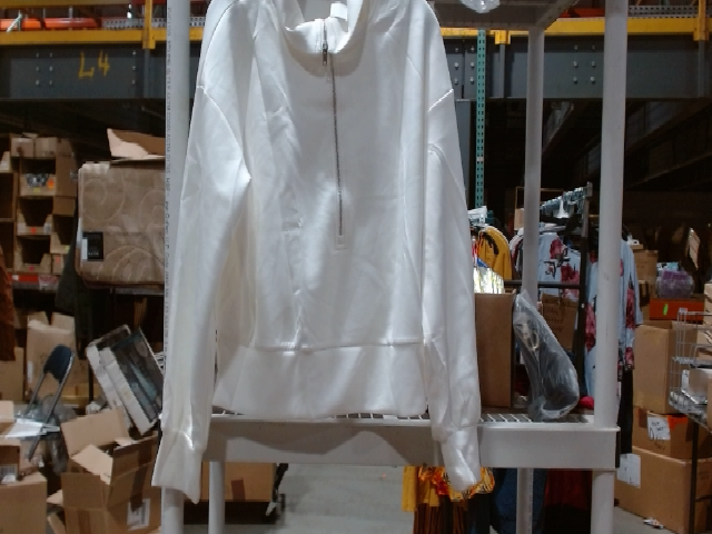 Women's White Activewear Sweatshirt