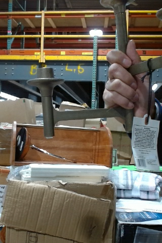 Vintage Brass Triple Candle Holder