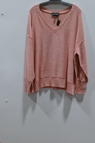Just For Me Pink V-Neck Sweater