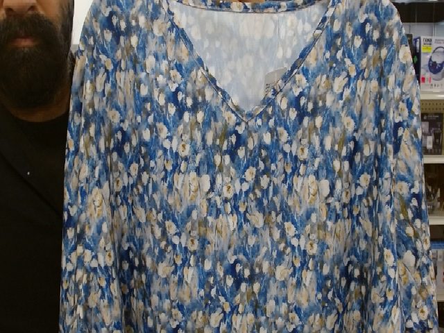 Alfred Dunner Women's Floral Print V-Neck Blouse