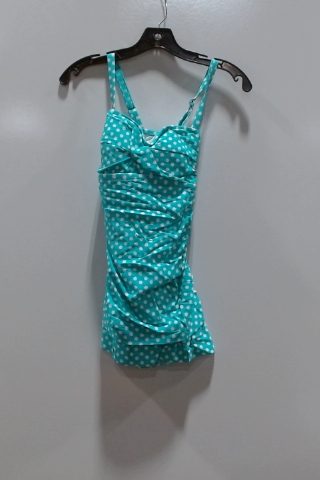Teal Polka Dot One Piece Swimsuit