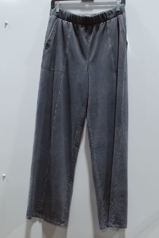 Habitat Women's Gray Wide Leg Cotton Pants