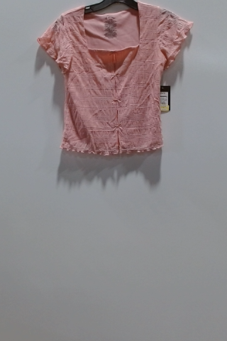 No Boundaries Pink Ruffle Blouse