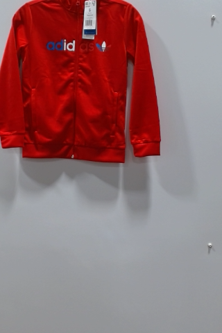 Adidas Red Polyester Activewear Jacket