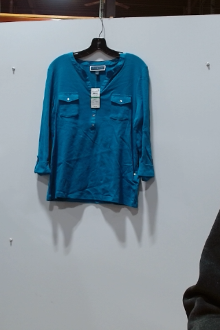 Tommy Hilfiger Teal Long Sleeve Blouse